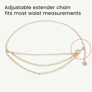 Metal Chain Belt Women, Silver Gold Styling, Enhances Outfit Visual Effect