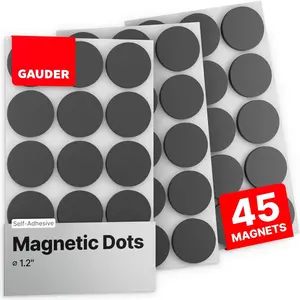 Large Magnetic Dots | Flexible Sticky Magnets (Each 1.2") | Magnetic Stickers
