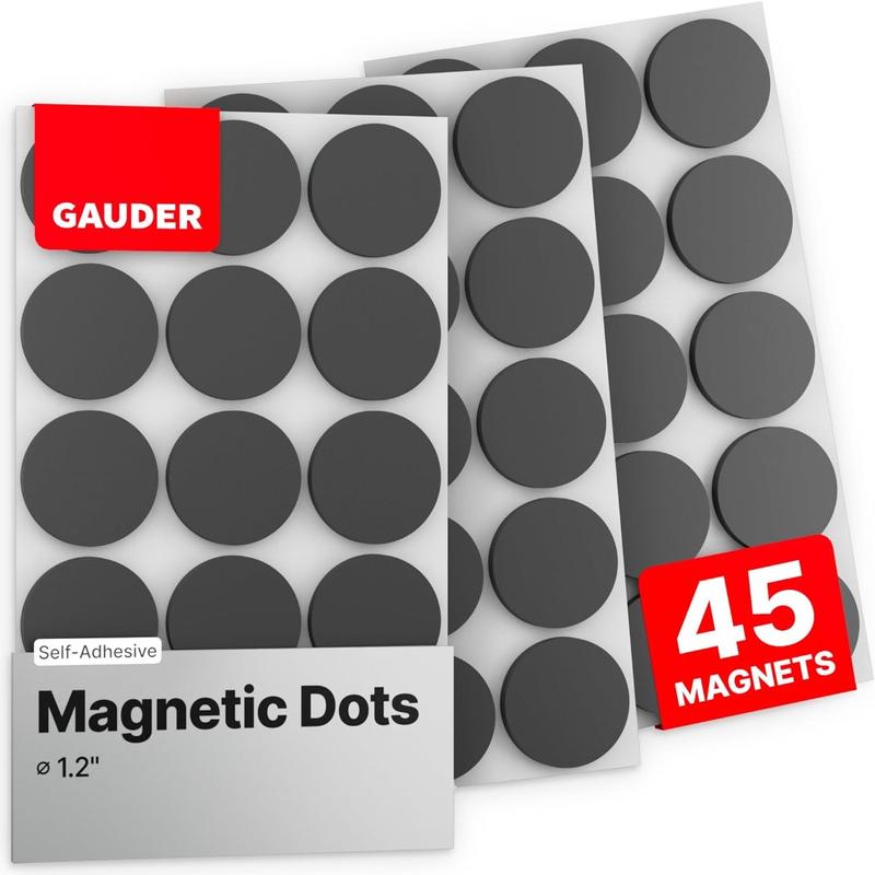 Large Magnetic Dots | Flexible Sticky Magnets (Each 1.2") | Magnetic Stickers