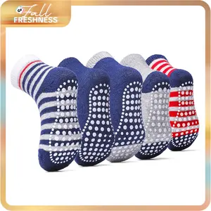 Sosenfer 5/10 Pair of Non-Slip Baby Socks for Boys and Girls 12 Months to 7 Years- Soft, Lightweight and Breathable, Suitable for All Seasons, Suitable for Ankle Socks, Sports Socks, Trampoline Non-Slip Socks, Essential Socks for Toddlers,JH.TW001
