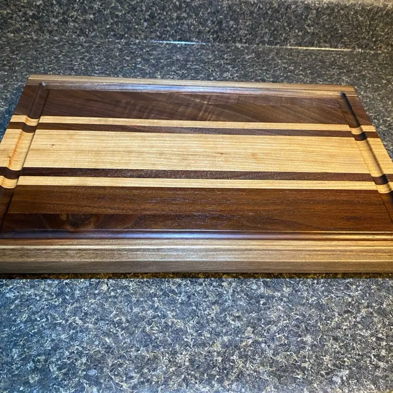 Hand Crafted 12x18 Walnut and Cherry Hardwood cutting Board