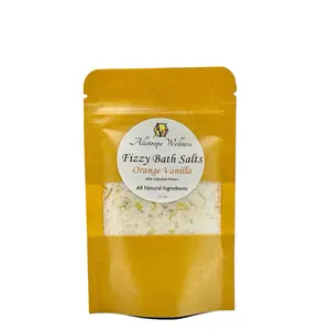 Orange Vanilla Fizzy Bath Salts, Natural Ingredients salt natural skincare Scented Organic Calendula Relaxing Blend Cosmetic