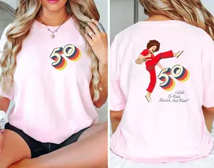 I'm 50 and I like to Kick Stretch and Kick 2 sides Shirt, Sally O'Malley is 50 Shirt, 40th birthday gift Sweatshirt Hoodie