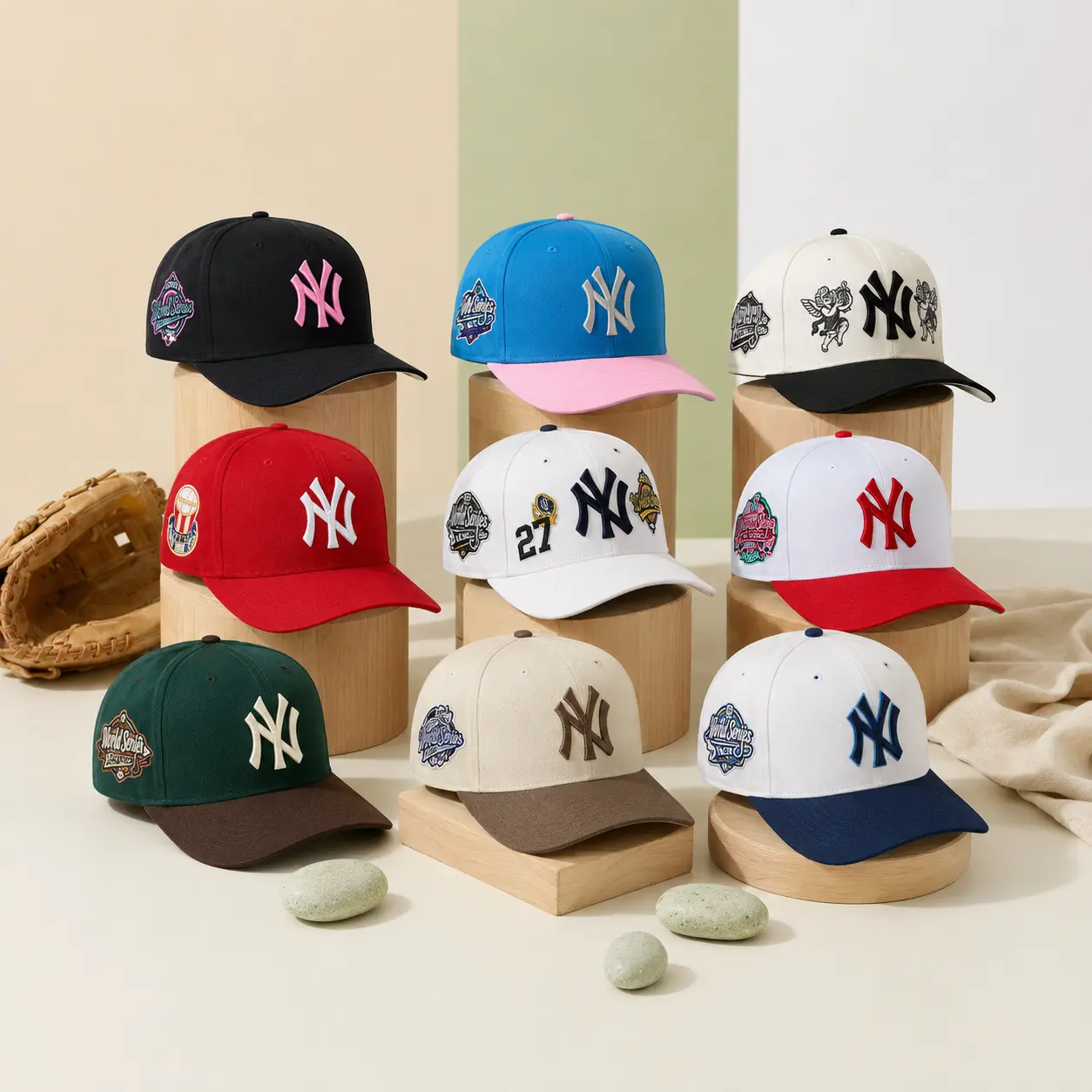New Era MLB 59FIFTY Snapback Cap - NY Yankees/LA Dodgers Anniversary Patch, Unisex Classic Sport Streetwear, Adjustable Fit Sports Collectible Headwear, Cap for men