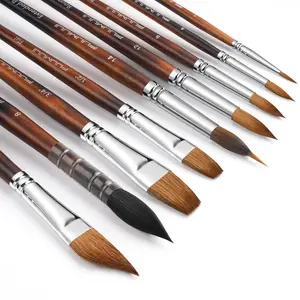Fuumuui 9pcs Professional Watercolor Brushes,Includes needle tip brush and mop brush Artist Bundle Art Supplies