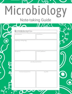 Microbiology Note-taking Guide: Microbiology Students Notebook, Study Template for Medical and Microbiology Nursing Students.