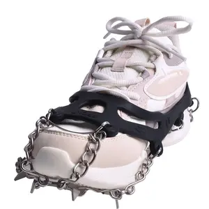 8 Tooth Stainless Steel Chain Ice Grips for Snow Trekking and Climbing