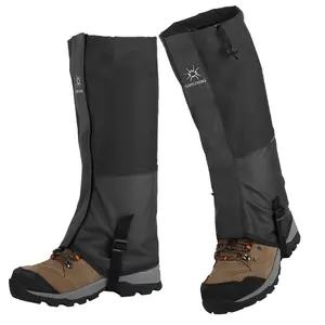 1pair Leg Gaiters, Waterproof Snow Boot Gaiters for Men and Women, Outdoor, Hiking, Snowshoeing, Running, Anti-Tear, Upgraded Zipper Design