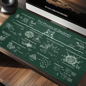 [SALE UP TO 45%] The Physics of Squirrels Desk Mat Mousepad - Science Teacher or Squirrel Lover Gift - Physics Desk Decor
