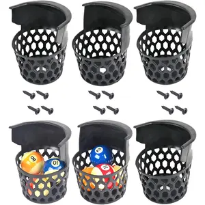 Replacement Plastic Web Pool Table Pockets, Set of 6 for Billiard Table