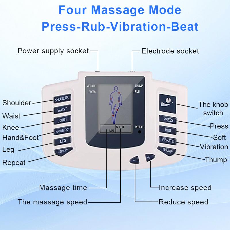 KRES1010 Frequency Therapy Device, Dual Power (Plug-in & Battery), 8 Adjustable Intensity Levels, Portable Massager for Pain Relief