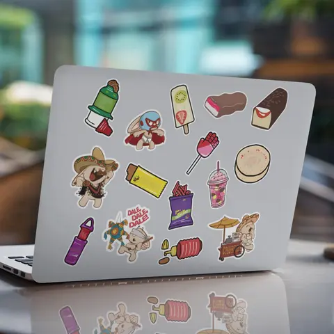 28 Piece - Mexican Candy & Pan Dulce Sticker Pack – Vinyl Decals for Tumblers, Laptops & More! Decor Water Proof Multicolor