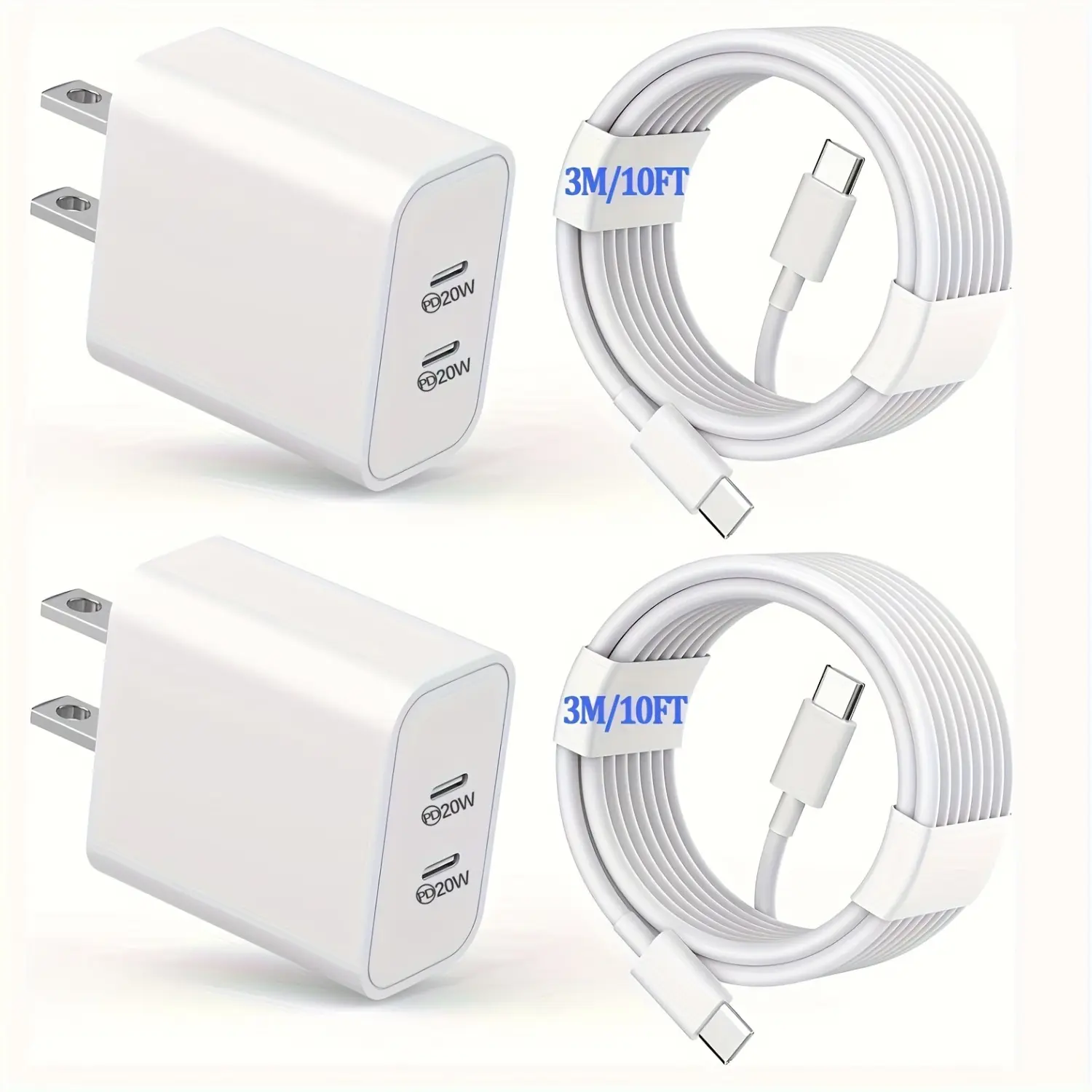 SANPRIO for iPhone 17  Fast  Charging,40W Dual Port Charger with 10ft Long Fast Charging Data Cable for Apple iPhone 17/16/15 Plus/15 Pro Max, Samgsung Series