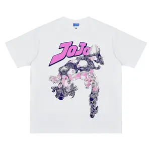 JoJo "Jolyne Pose" Vintage Oversized Tee Anime T-shirt 100% Cotton Original Design Men's Top for Fans