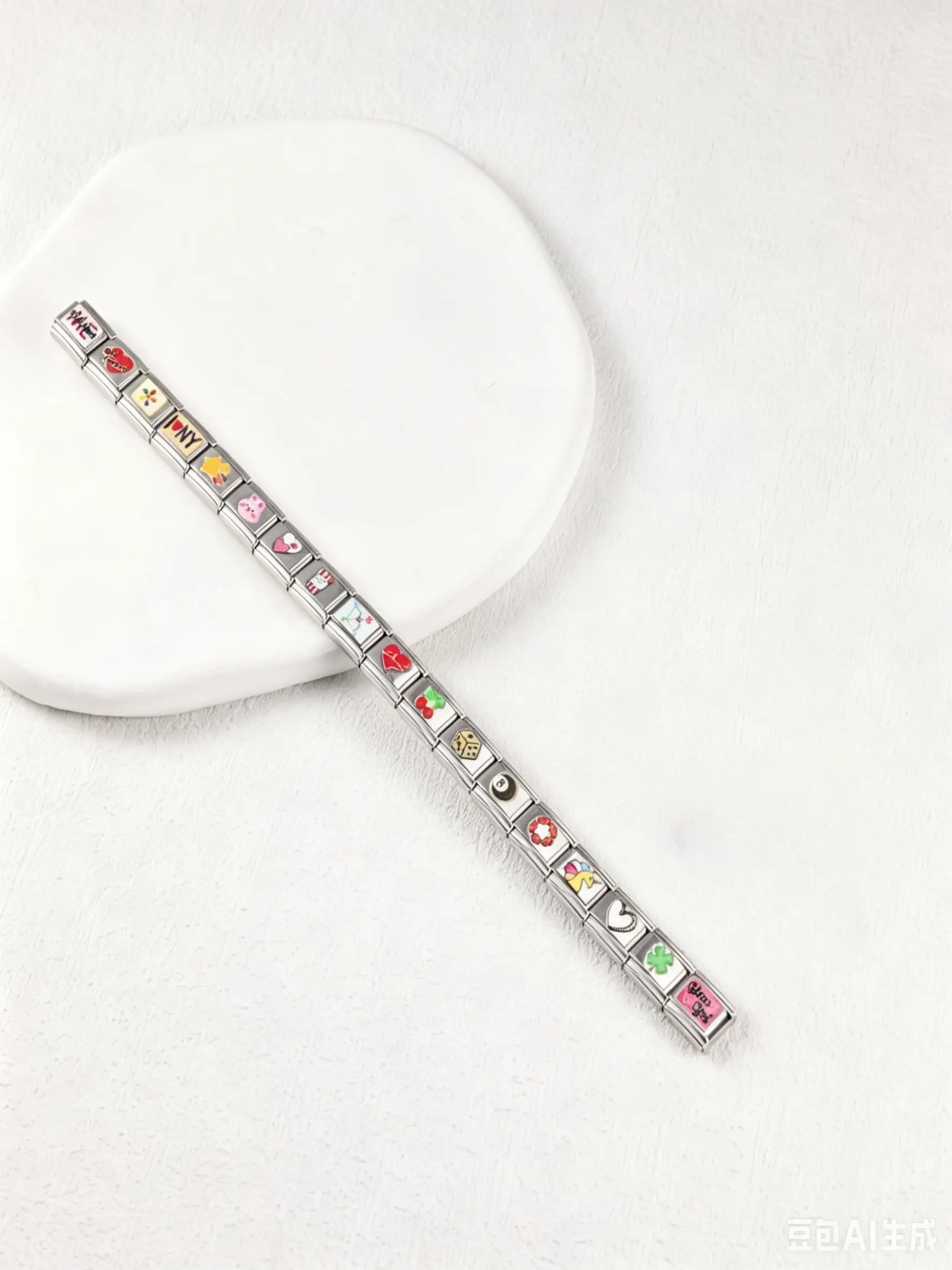 Cute Cartoon Stainless Steel Enamel Bracelet, Mix Bracelet, Hand Chain, Fashion Bracelet, Bracelet Jewelry, Multiple Designs Available, Perfect for Daily Wear, Ideal for Girls, Fun and Stylish Accessory