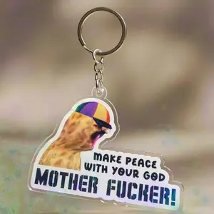 The Burnt Peanut GOOP Keychain, Make Peace With Your God Acrylic Meme Charm, Funny Gaming Internet Meme Aesthetic, Gift for ARC Raiders Fans, Gift for Gamers, Gift for Him