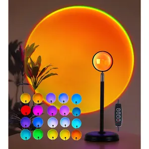 Sunset Lamp Projector,Multicolor Changing Night Light 360  Rotation Rainbow Led Sun Lamp for Photography Backgrounds,Party,TikTop Live,Christmas Gifts, Decor,Mood Lighting