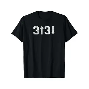 [Pure Cotton T-Shirt] 3 Up 3 Baseball Softball Game Day Fan T-Shirt