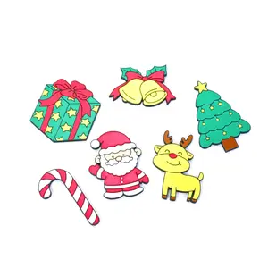 6-Piece Christmas Decoration Set, 3D Printed Fridge Magnets, Magnetic Back Design, Ideal for Door & Refrigerator Decorations
