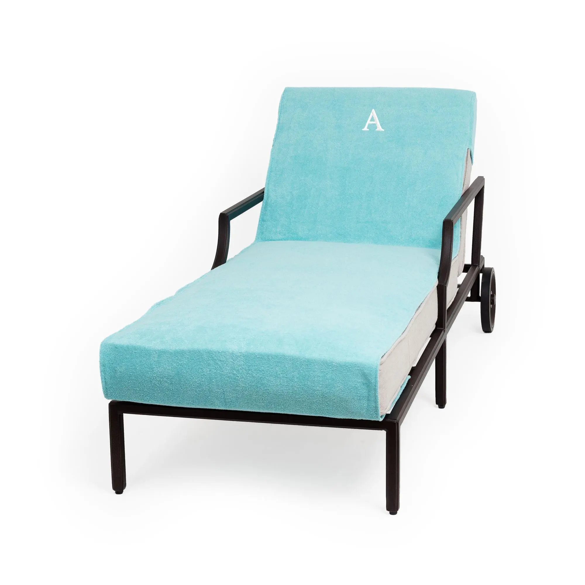 Linum Home Personalized Standard Size Chaise Lounge Cover Linum Home Personalized Standard Size Chaise Lounge Cover