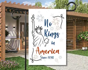 Garden Banner Anti Maga Fdt No Kings Leftist Liberal Yard Flag Political Sign House Banner Outdoor Sign Activist Flag Protest Sign