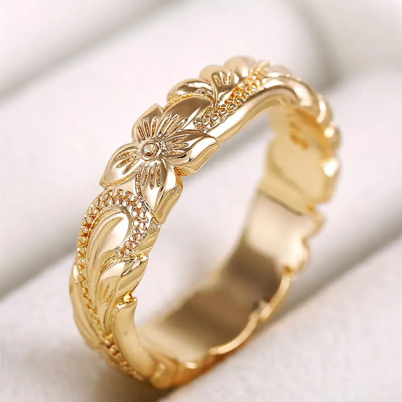 【Black Friday】Elegant Floral-Design Ring for Women, Fashion Jewelry for Parties and Daily Wear, Jewelry Gifts for Trendy & Exquisite Wedding, Engagement and Anniversary Party