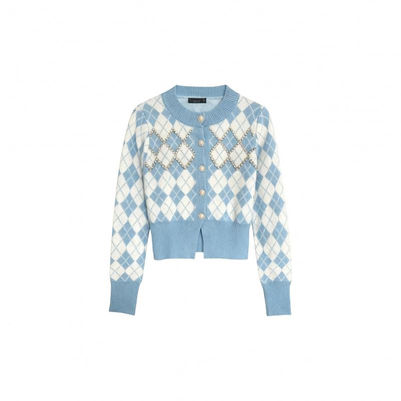 【Exclusive for fans】【A】Checkerboard Diamond Sweater Women Winter Warm Loose Oversized Knitted Pullover 2024 New Fashion Casual Streetwear Female Tops