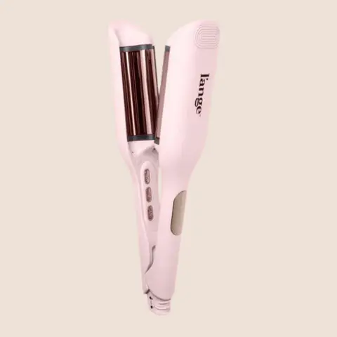 L'ANGE HAIR - SculptWaver Deep Waver - 3-Barrel Titanium Hair Crimper in 1'' for bold waves or 1.3'' barrel for natural beachy waves, Negative Ion Technology reduces frizz and boosts shine,5 heat settings and dual voltage