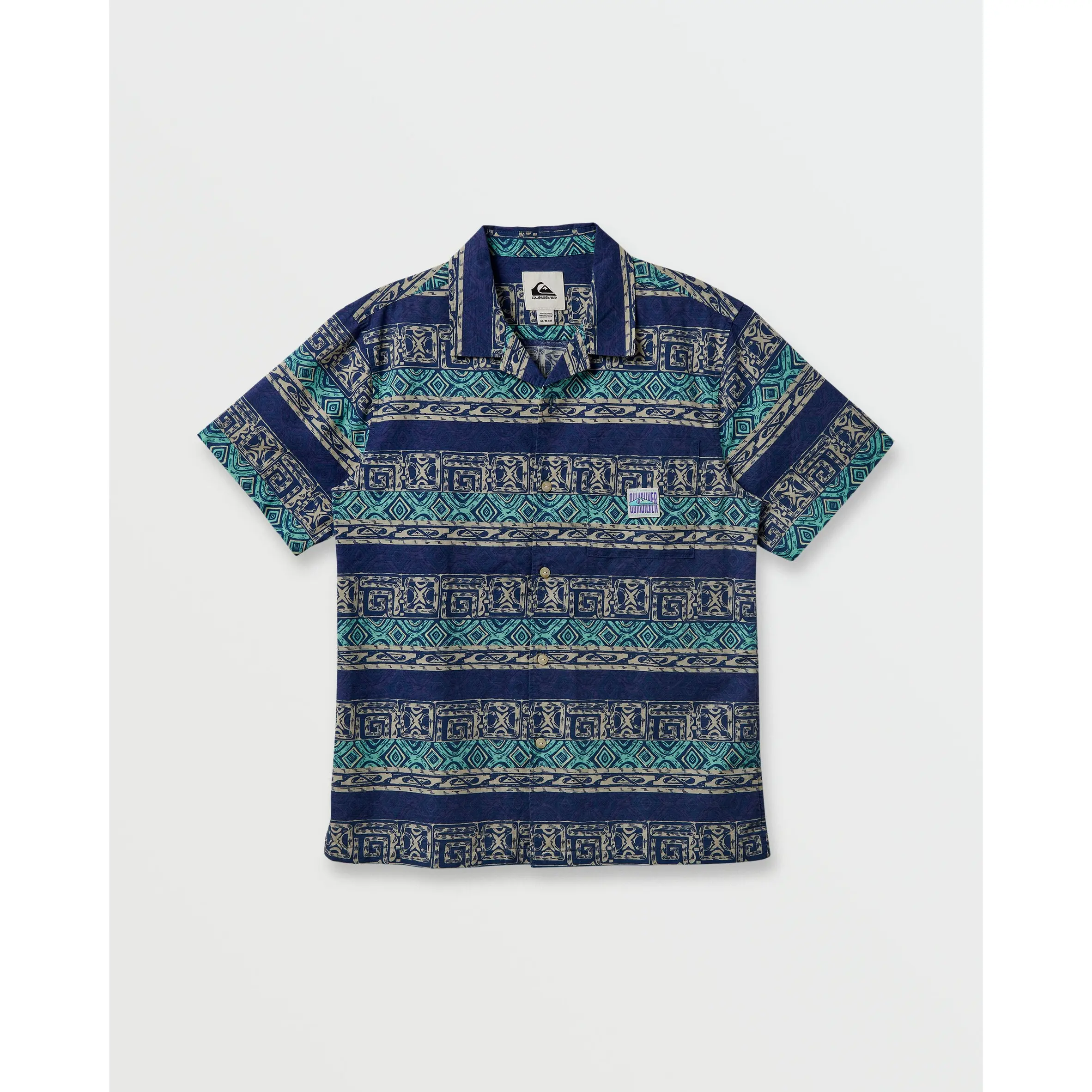 Quiksilver | Global Heat Casual Short Sleeve Shirt | Chest Pocket Regular Fit | Everyday Wear & Casual Streetwear
