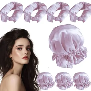 8Pcs/Set Satin Hair Curlers,4 Sets with Caps,Heatless Curling Rod Headband for Heat,Free Curls and Long Hair,Christmas Party Gifts,Hand Tools Kits