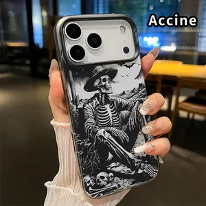 Hard Case for iPhone 17 Pro Max 16 Plus 15 14 13 12 11 Air XR E Desert Skeleton Moon Pattern IMD Hybrid Waterproof Lightweight Smartphone Cover Gift for Boy