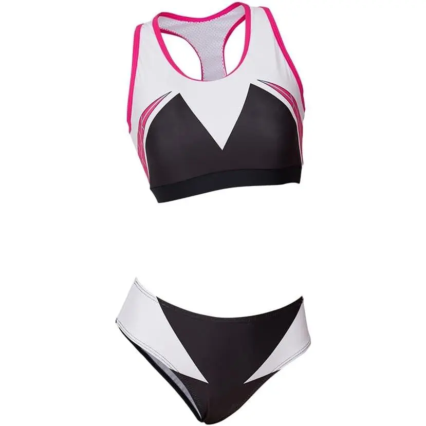 Anime Swimsuit Cosplay Bodysuit Sexy Stacy Costume Bikini Two Pieces Bathing Suit Outfit Teen Women Adult
