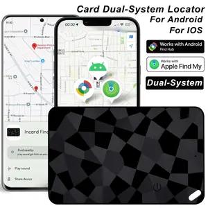 2026 new dual system wallet locator - compatible with both IOS and Android phones | Find My+Find Hub dual network | rechargeable tracking card | IP68 waterproof | luggage/passport/wallet/backpack anti loss artifact