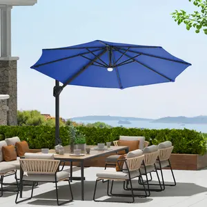 Heavy-Duty Offset Patio Umbrella – 10ft Cantilever, 360° Rotation, Windproof Sun Shade, Waterproof Oxford, Rust-Proof Aluminum, Cross Base, Outdoor Garden Pool Deck Backyard