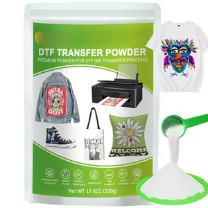 DTF , Hot Melt Adhesive Digital DTF Transfer  for Sublimation, Compatible with DTF and DTG Printers, DTF PreTreat  for All Fabric Jeans Cotton T-Shirt
