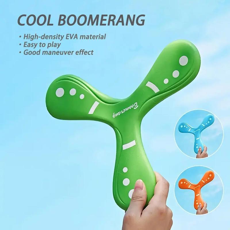 High-density EVA boomerang - suitable for adults, soft and safe, can be flown indoors/outdoors, brightly colored, makes a perfect gift for relaxation and social interaction, ideal for birthdays, Christmas, Easter, graduations, etc., one per pack.
