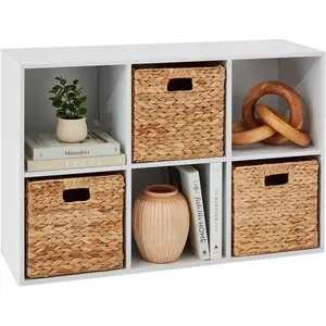 Best Choice Products 6-Cube Storage Organizer, 11in Shelf Opening, Bookcase, Display Shelf, Customizable w/ 3 Removable Back Panels – White