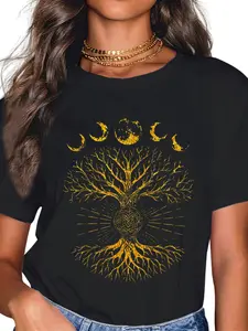 100% Cotton Tree of Life Viking Men Women Celtic Tree of Life T-Shirt