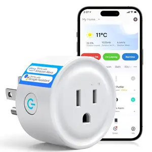 Plug, WiFi  Outlet Compatible with Alexa &  Assistant,  WiFi Socket with Timer & APP Remote Control for , 2.4GHz Network Only,  Outlet Plug