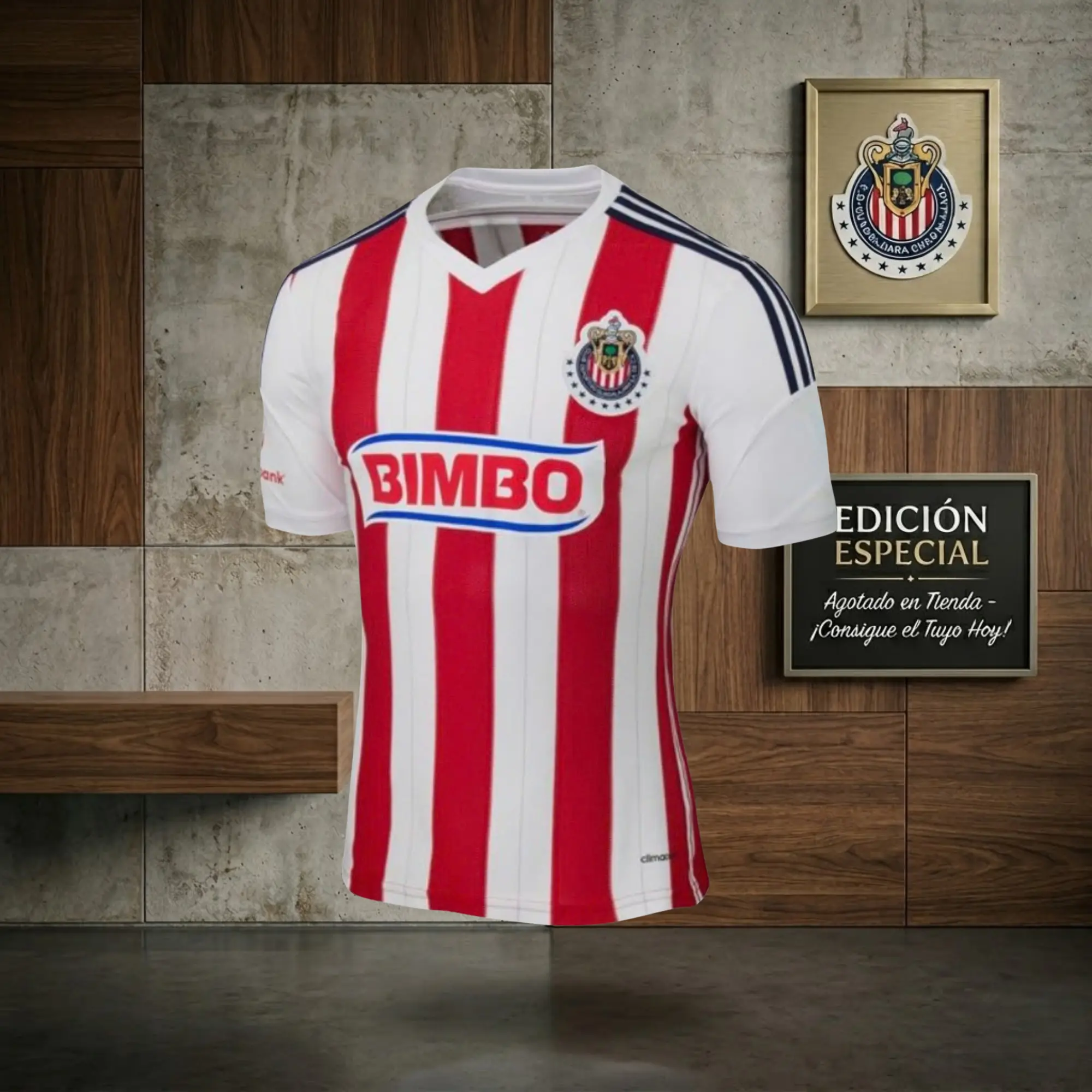 [Today Sale] - Chivas De Guadalajara 2014-15 Home Soccer Jersey - Full Print Logo