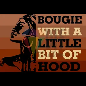 BOUGIE WITH A LITTLE BIT OF HOOD, DTF Transfer, 12X12