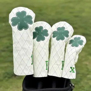 Clover Pattern Golf Club Cover, Durable Golf Accessories for Optimal Club Protection, Stylish Design for Golf Enthusiasts