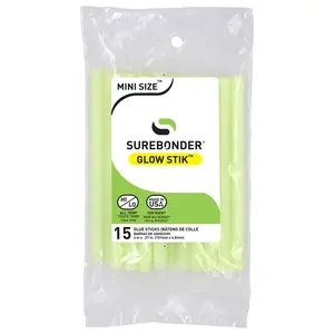 Glow Stik 4" Mini Size Glow In the Dark Hot Glue Sticks - 75 Pack