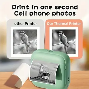 Portable Mini Printer Kit Includes a Thermal Paper Printer, Compatible with IOS And Android Devices, for Instant Printing. Making It Ideal for Creating Photo Tags, Memo Notes, Correcting Mistakes, And Labeling Anime Graphics