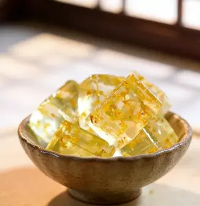 Premium Osmanthus Soft Cake - Natural Osmanthus Flavor, Soft Waxy Traditional Chinese Snack, Low Sodium, Vegan Friendly, Ideal for Tea Time & Light Meals, Bulk Clearance Snack Cakes