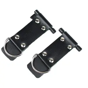 2 Set of Heavy Duty Cowhide Leather Over the Door Restraint Rings, Door Entryway Restraints for multi Purpose