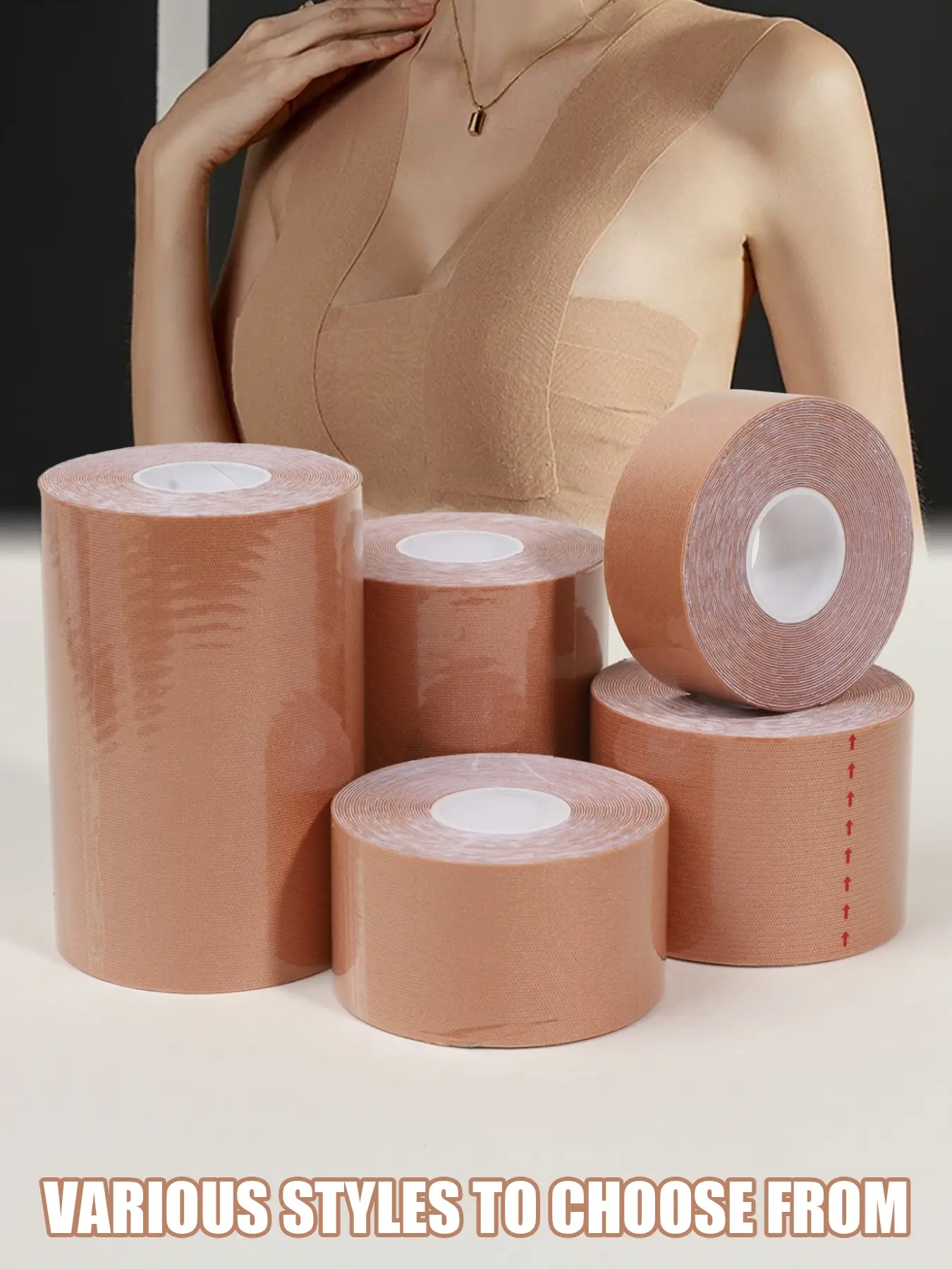 1pc Breast Lift Tape, Invisible and Seamless Breast Patch, Adhesive Nipple Covers, Lifting Nipple Covers, Cleavage Cover, Elevates breasts, Prevents sagging, Privacy Cover for Legs, Anti-slip Patch for Thighs, Multiple Functions, Body Adhesive, Bra