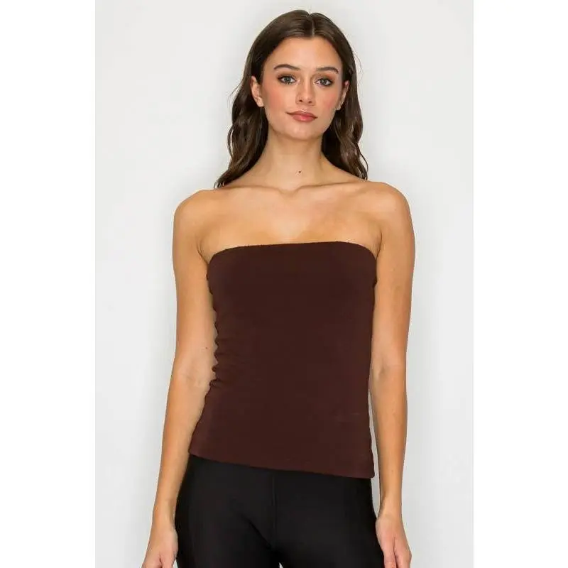 Long Tube Top:BROWN