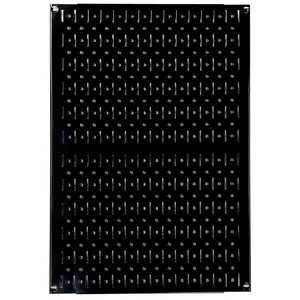 Limited Stock - 24in Tall x 16in Wide Custom Pegboard Panel - Black Metal Pegboard