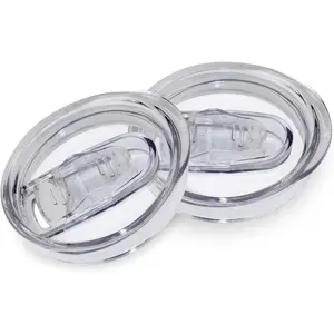 12oz Wine Tumbler Replacement Lids,Inner Diameter 2.8'' X 2.8'',2 Pack Spill Proof Splash Resistant Silicone Sliding Covers,Straw Friendly, BPA Free Drinkware Plastic Steel Sturdy Beverage Cup Mug Bottles
